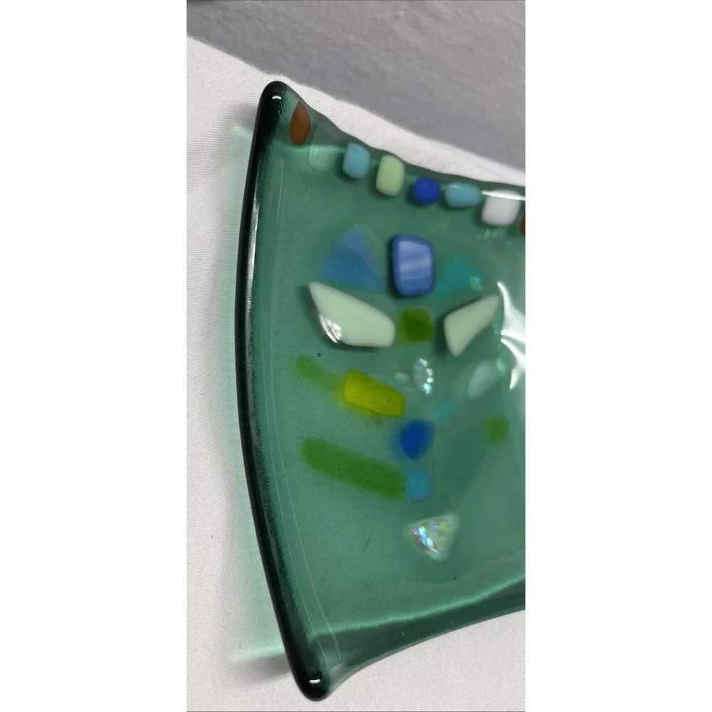 Fused Glass Trinket Dish 4.5